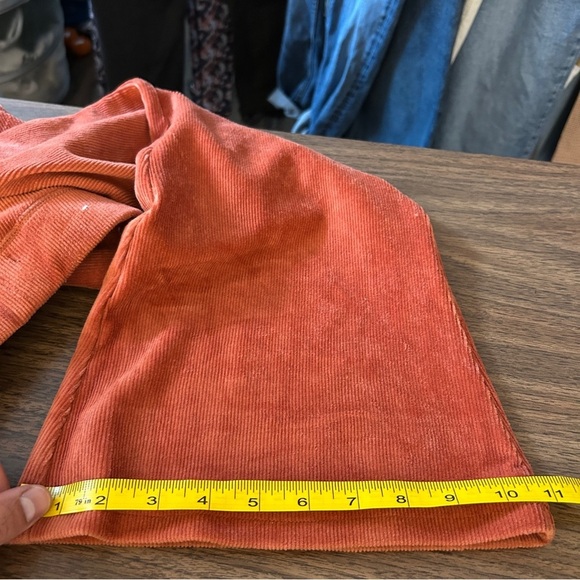 💕 AE corduroy Rust Orange Flared Pants AHH-MAZINGLY SOFT S - Picture 10 of 10